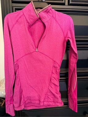 Women's Pink Quarter-Zip Active Top - Lululemon
